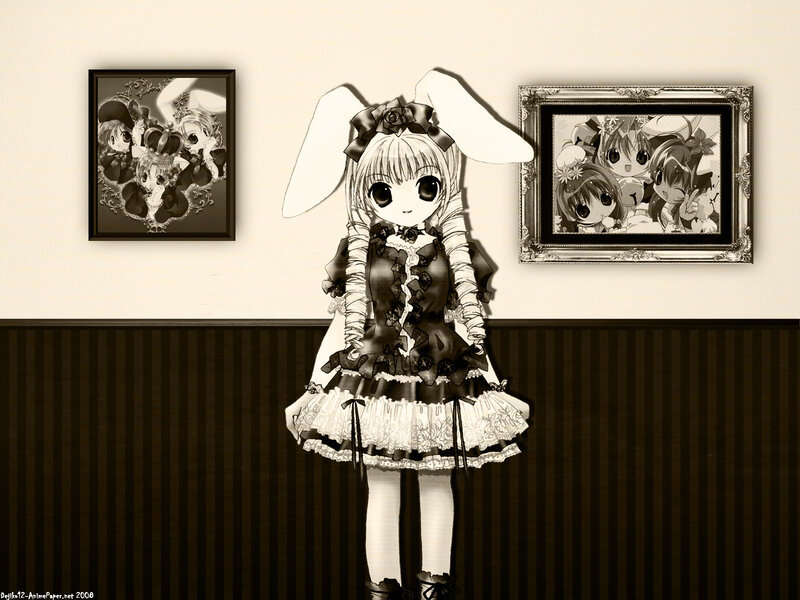 anime girl with bunny ears