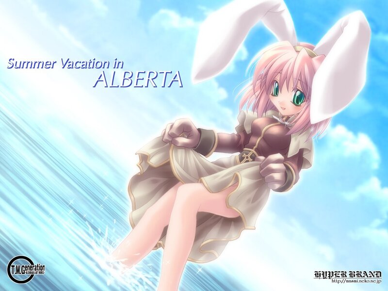 Anime girl with bunny ears