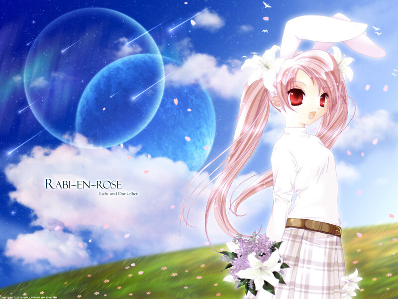 Anime girl with bunny ears