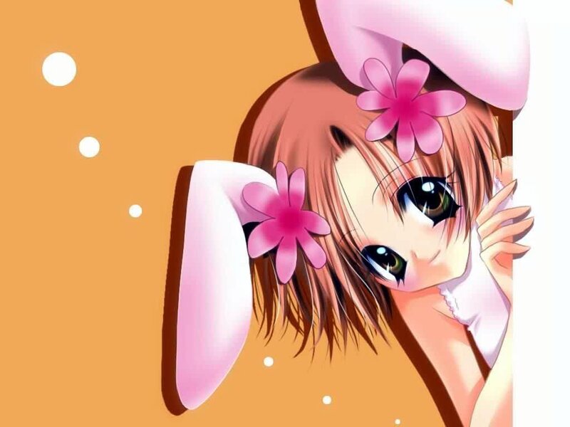 anime girl with bunny ears
