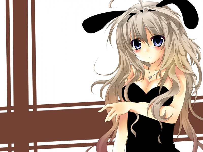 anime girl with bunny ears