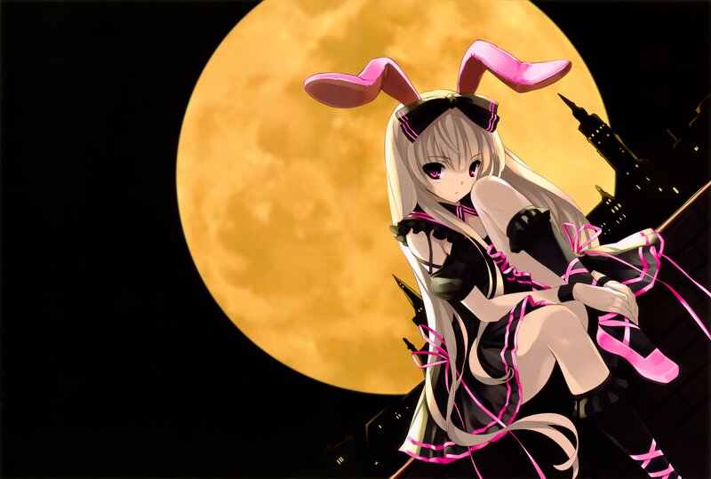anime girl with bunny ears