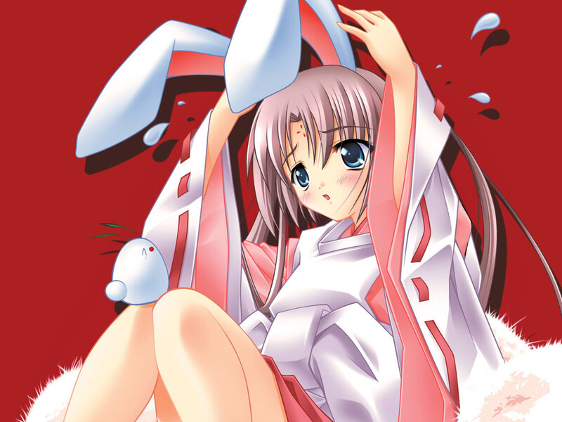 anime girl with bunny ears