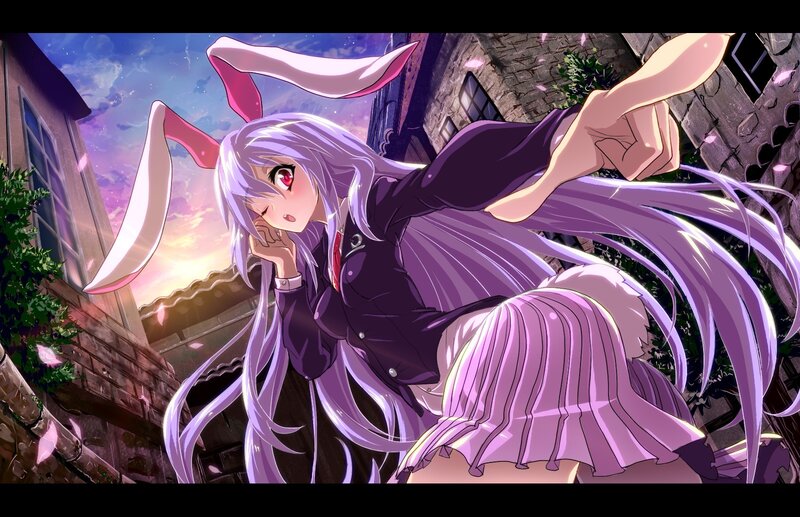 anime girl with bunny ears