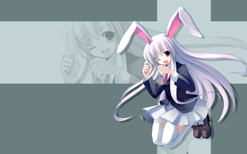 anime girl with bunny ears