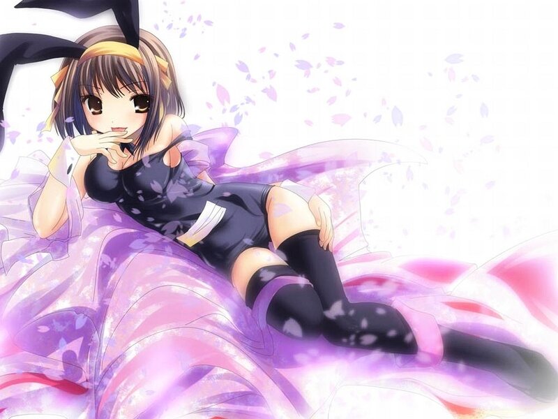 anime girl with bunny ears