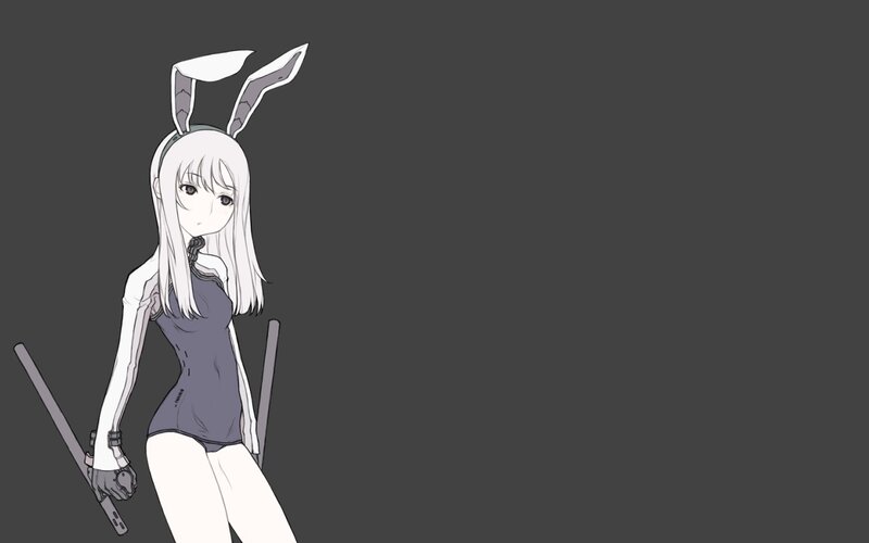 anime girl with bunny ears