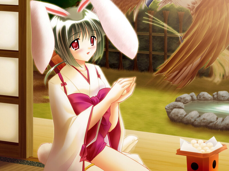 anime girl with bunny ears