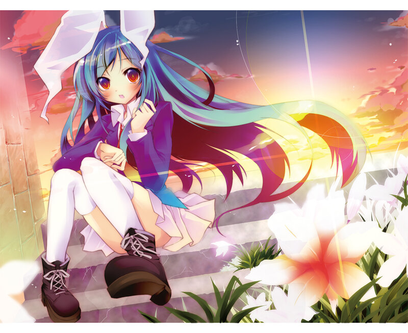 anime girl with bunny ears