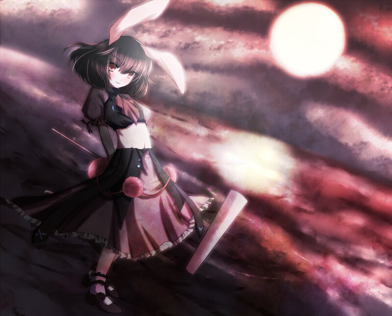 Anime girl with bunny ears