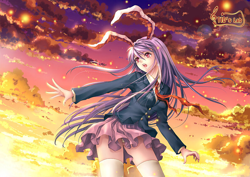 anime girl with bunny ears