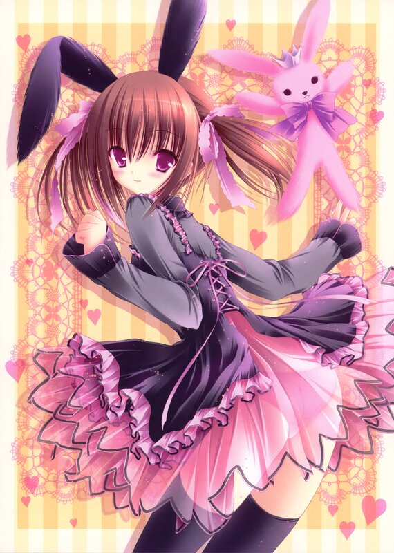 anime girl with bunny ears