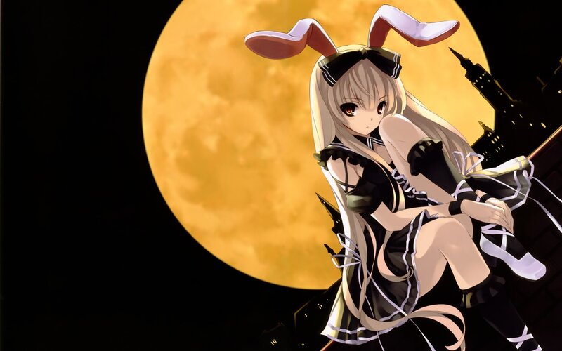 anime girl with bunny ears