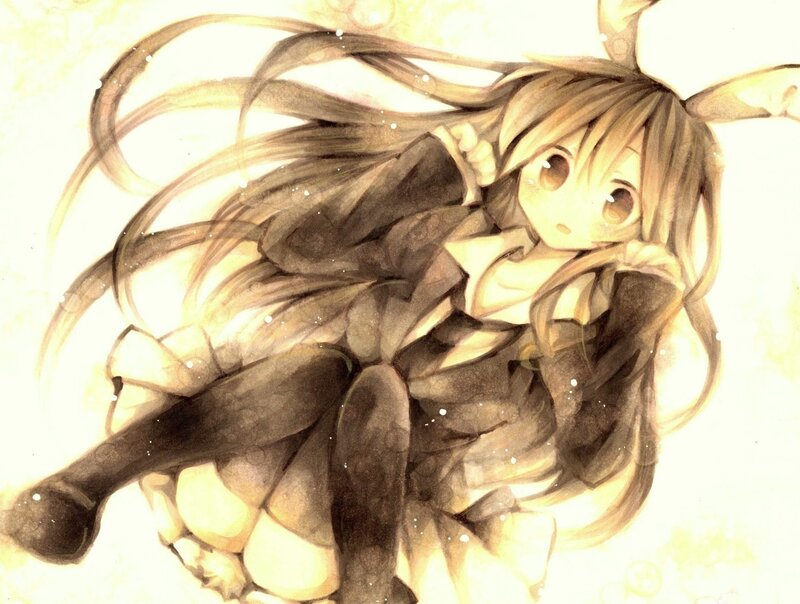 Anime girl with bunny ears