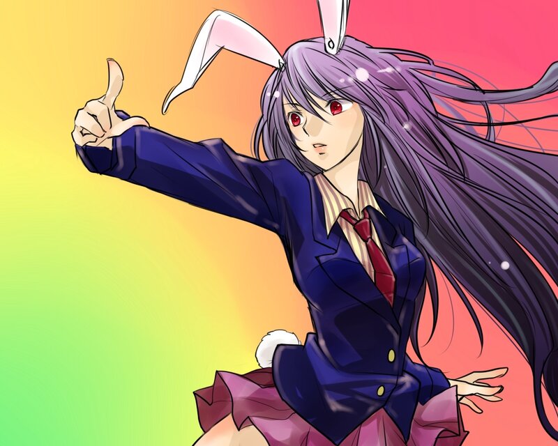 anime girl with bunny ears