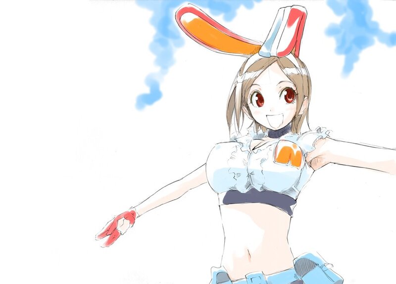 anime girl with bunny ears