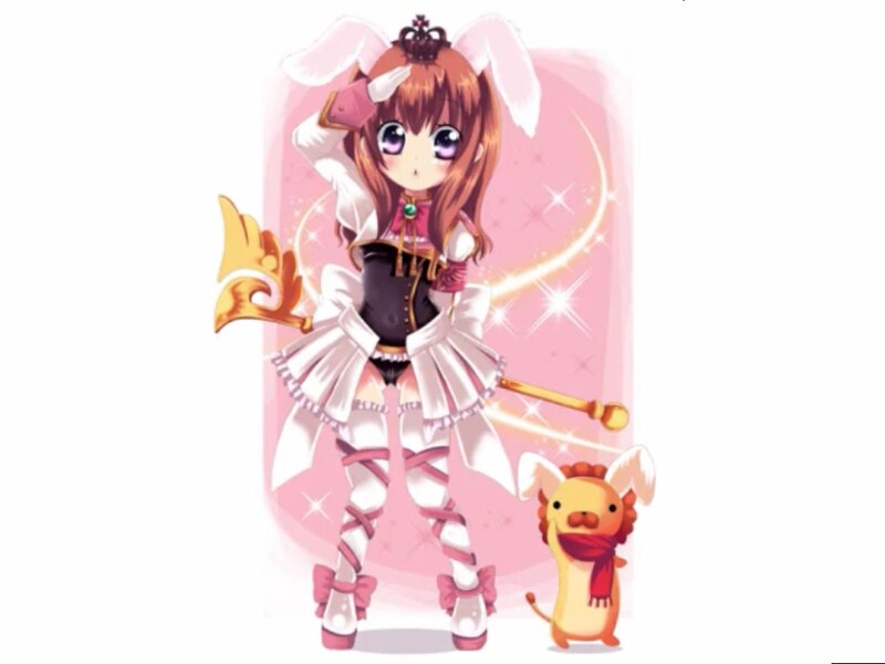 anime girl with bunny ears