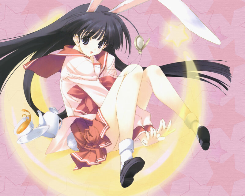 anime girl with bunny ears