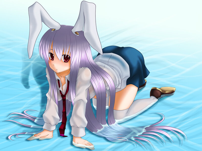 anime girl with bunny ears