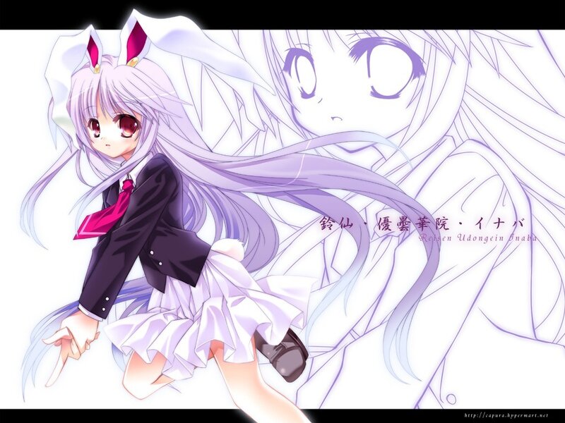 Anime girl with bunny ears