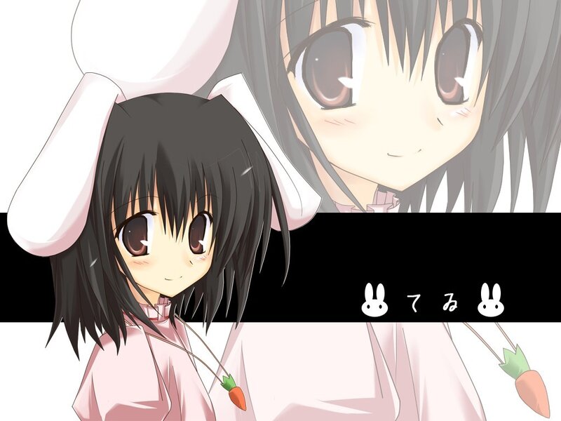 Anime girl with bunny ears