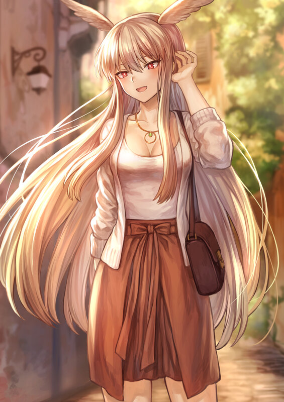 Anime Girl with Bunny Ears — Blonde
