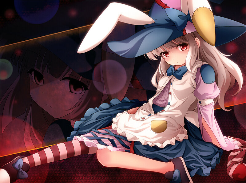 Anime Girl with Bunny Ears — Blue, Dramatic
