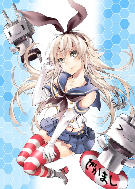 Anime Girl with Bunny Ears — Blue, Playful, Bunny Ears