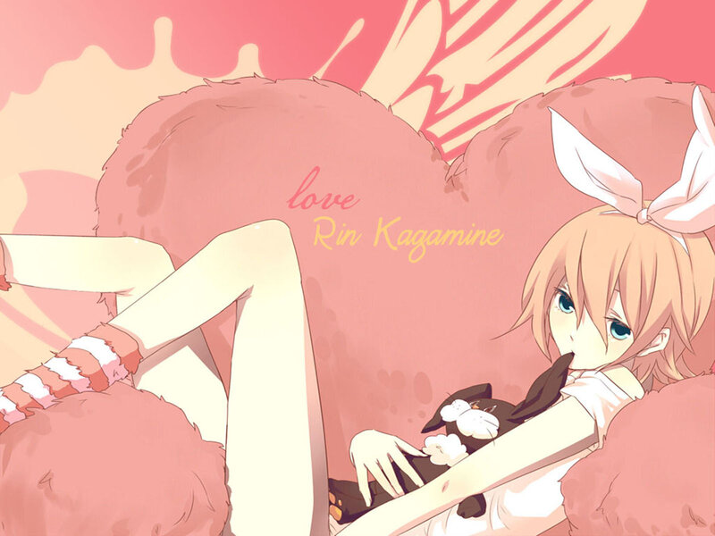 Anime Girl with Bunny Ears — Pink, Calm