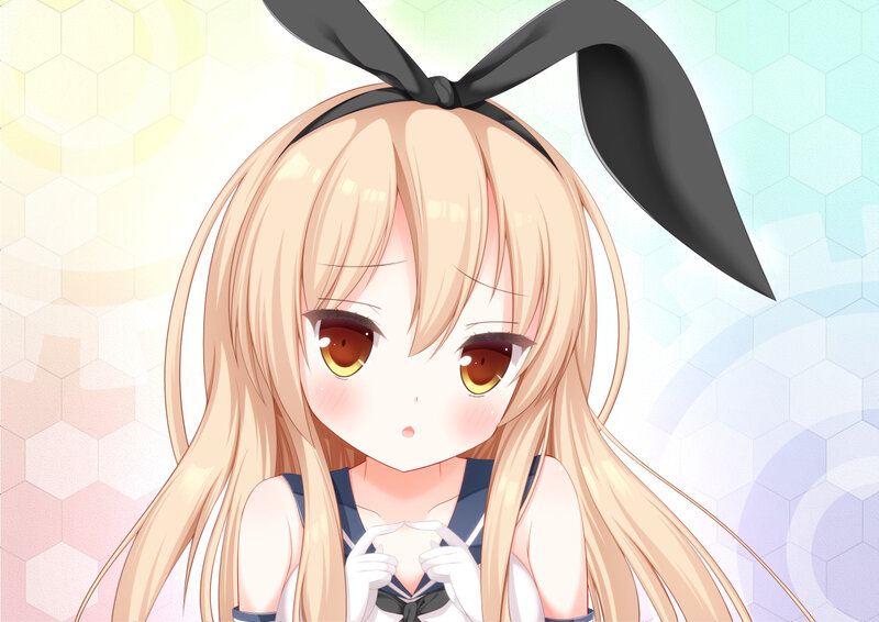 Anime Girl with Bunny Ears — Pink, Innocent