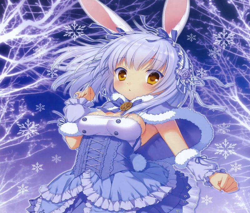Anime Girl with Bunny Ears — Purple, Cold