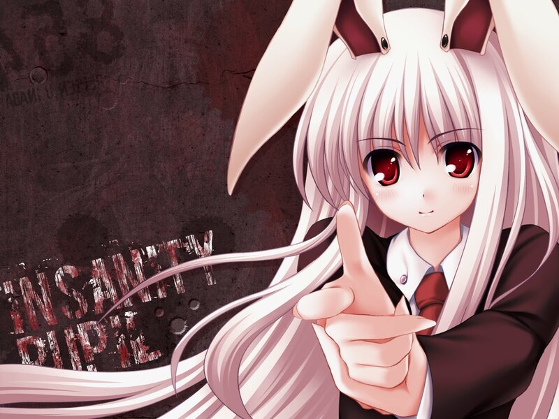 Anime Girl with Bunny Ears — White, Dramatic, Bunny Ears