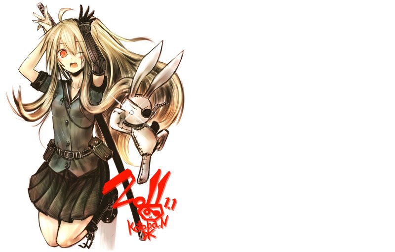 anime girl with bunny mask