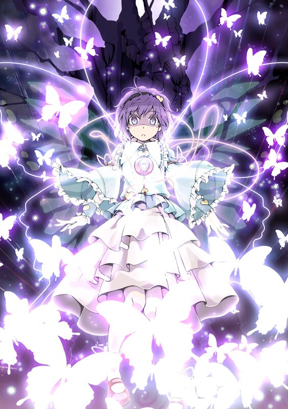 anime girl with butterflies