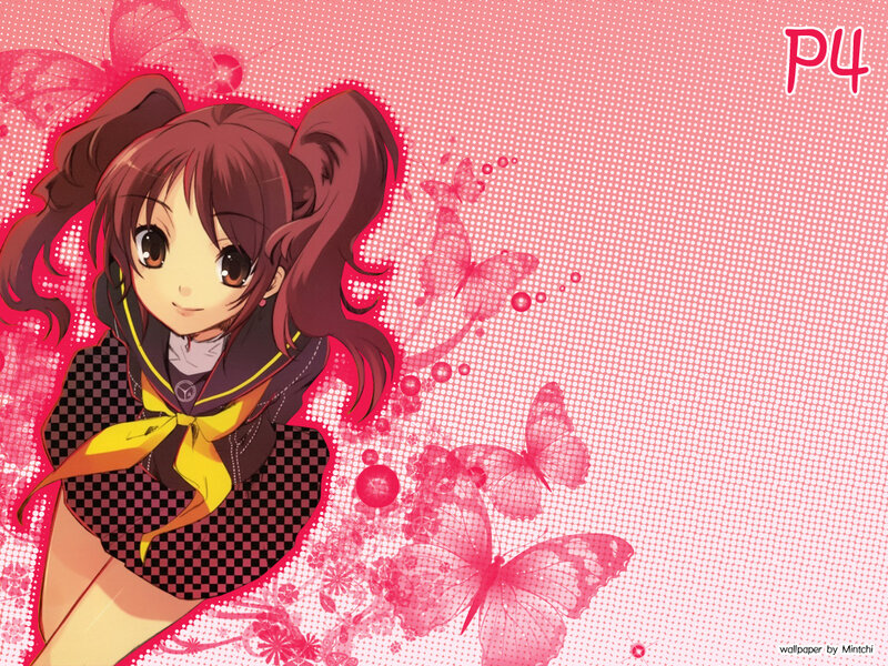 Anime girl with butterflies