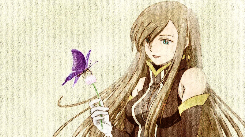 anime girl with butterfly