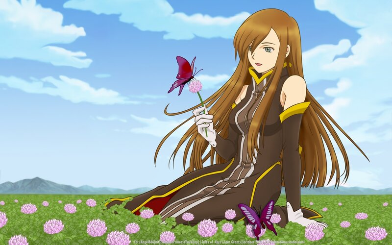 anime girl with butterfly