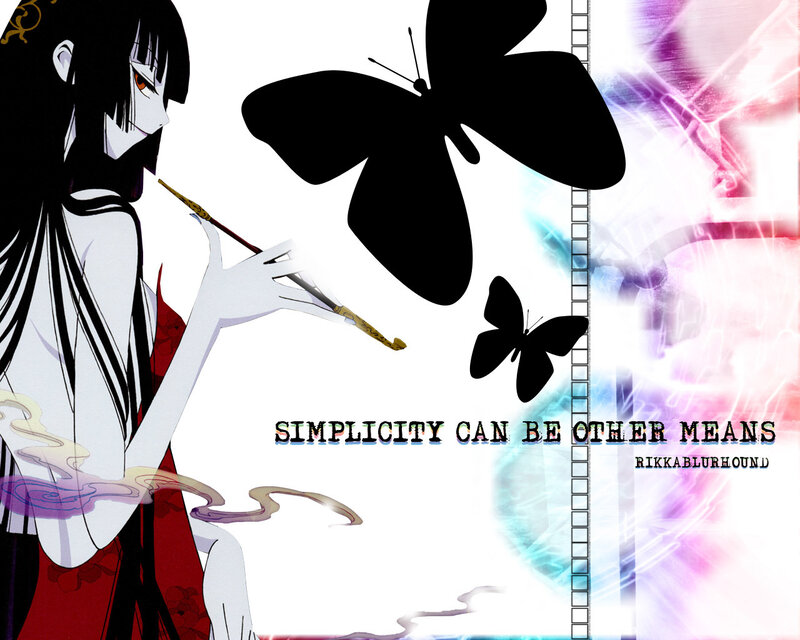 anime girl with butterfly