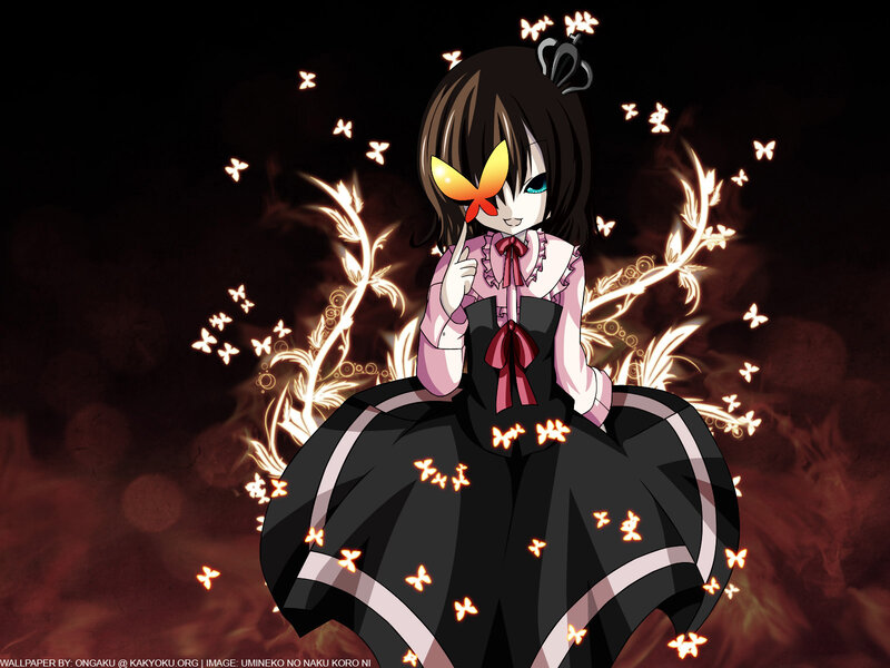 Anime girl with butterfly