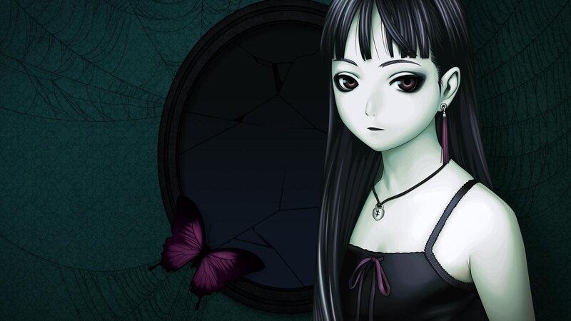 anime girl with butterfly