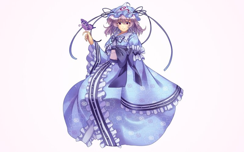 anime girl with butterfly