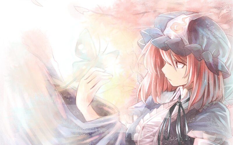 anime girl with butterfly