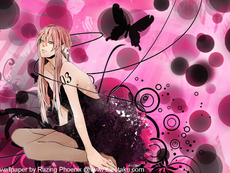 anime girl with butterfly