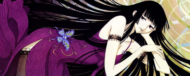 anime girl with butterfly