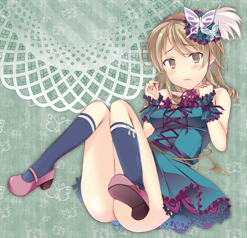 anime girl with butterfly headband