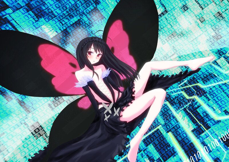 anime girl with butterfly wings