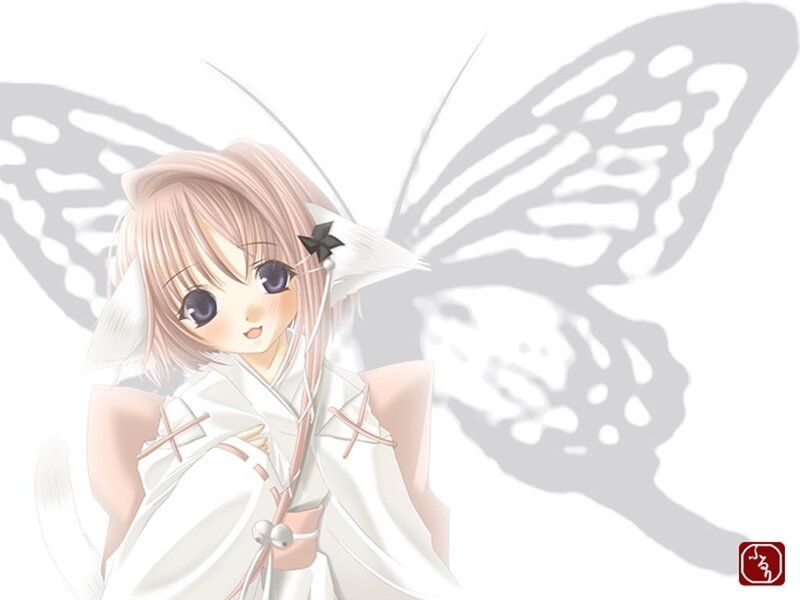 anime girl with butterfly wings