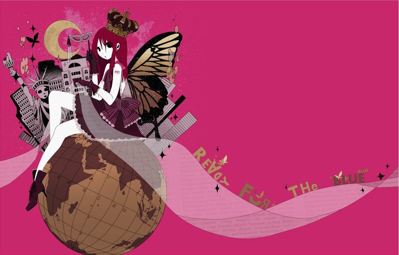 anime girl with butterfly wings
