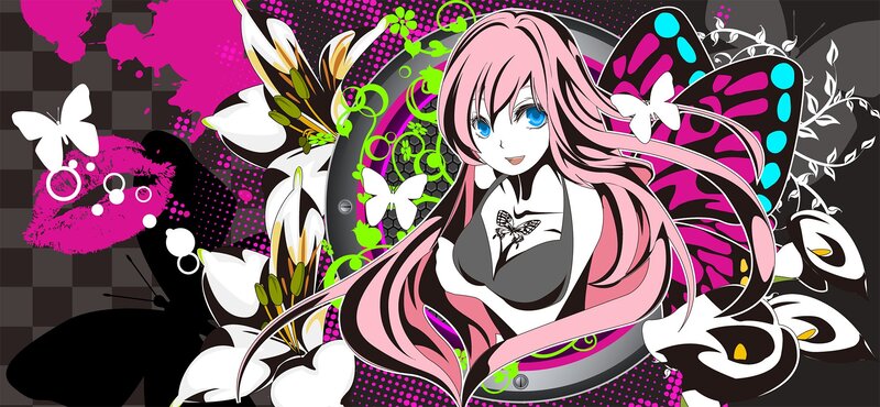 anime girl with butterfly wings