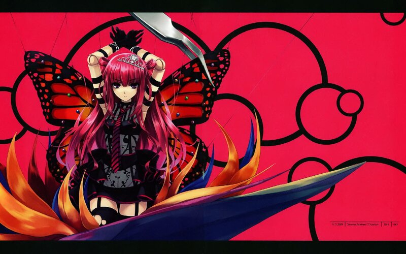 anime girl with butterfly wings